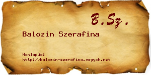 Balozin Szerafina névjegykártya